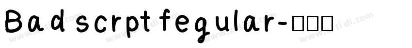 Bad scrpt fegular字体转换